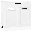 Шкаф нижний с 2-мя дверцами и ящиком Нео White Silk/Белый 816*800*480