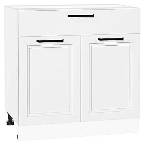 Шкаф нижний с 2-мя дверцами и ящиком Нео White Silk/Белый 816*800*480