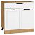 Шкаф нижний с 2-мя дверцами и ящиком Нео White Silk/Дуб Вотан 816*800*480