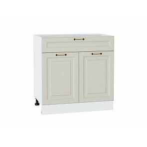 Шкаф нижний с 2-мя дверцами и ящиком Ницца Агат/Белый 816*800*478