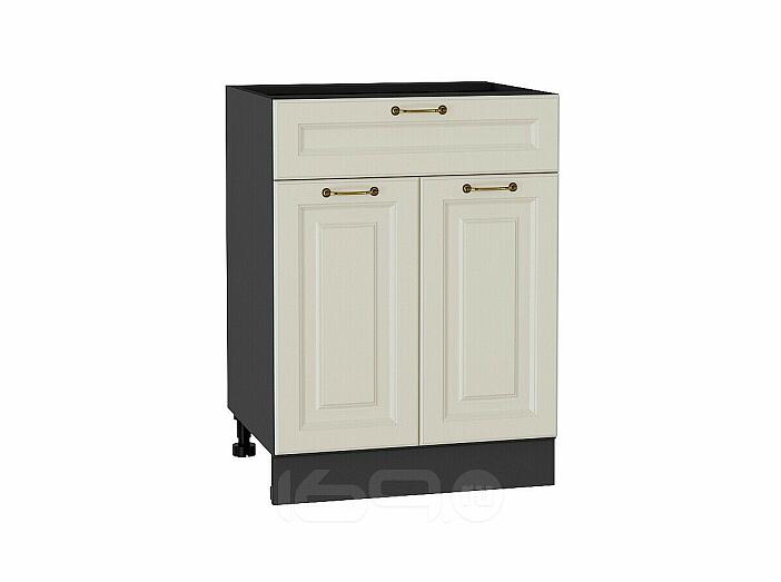 Шкаф нижний с 2-мя дверцами и ящиком Ницца Агат/Graphite 816*600*478