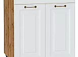 Шкаф нижний с 2-мя дверцами и ящиком Ницца Белый/Дуб Вотан 816*600*478