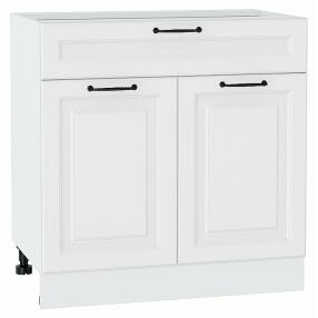 Шкаф нижний с 2-мя дверцами и ящиком Ницца Blanco/Белый 816*800*478