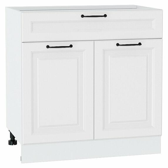 Шкаф нижний с 2-мя дверцами и ящиком Ницца Blanco/Белый 816*800*478