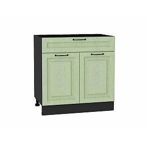 Шкаф нижний с 2-мя дверцами и ящиком Ницца Дуб оливковый Graphite 800