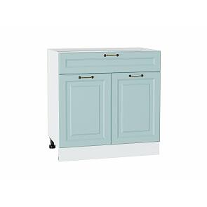 Шкаф нижний с 2-мя дверцами и ящиком Ницца Голубой/Белый 816*800*478