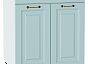 Шкаф нижний с 2-мя дверцами и ящиком Ницца Голубой/Белый 816*600*478