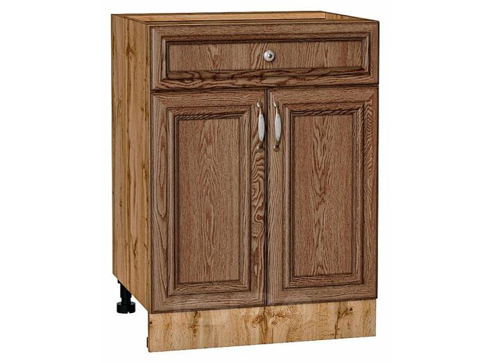 Шкаф нижний с 2-мя дверцами и ящиком Шале Brown Dreamline Дуб Вотан 816*600*480