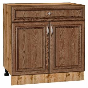 Шкаф нижний с 2-мя дверцами и ящиком Шале Brown Dreamline Дуб Вотан 816*800*480