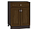 Шкаф нижний с 2-мя дверцами и ящиком Шале Н 601М Antico-Венге