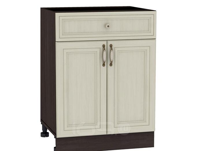 Шкаф нижний с 2-мя дверцами и ящиком Шале Н 601М Veneziano-Венге