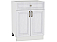 Шкаф нижний с 2-мя дверцами и ящиком Шале Н 601М Milk Oak-Белый