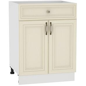 Шкаф нижний с 2-мя дверцами и ящиком Шале Н 601М Ivory-Белый