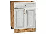 Шкаф нижний с 2-мя дверцами и ящиком Шале White Dreamline Дуб Вотан 816*600*480