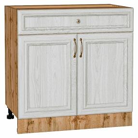 Шкаф нижний с 2-мя дверцами и ящиком Шале White Dreamline Дуб Вотан 816*800*480