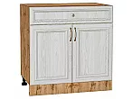 Шкаф нижний с 2-мя дверцами и ящиком Шале White Dreamline Дуб Вотан 816*800*480