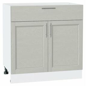 Шкаф нижний с 2-мя дверцами и ящиком Сканди Cappuccino Softwood Белый 816*800*480