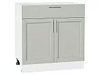 Шкаф нижний с 2-мя дверцами и ящиком Сканди Cappuccino Softwood Белый 816*800*480