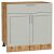 Шкаф нижний с 2-мя дверцами и ящиком Сканди Cappuccino Softwood Дуб Вотан 816*800*480