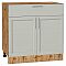 Шкаф нижний с 2-мя дверцами и ящиком Сканди Cappuccino Softwood Дуб Вотан 816*800*480 Шкаф нижний с 2-мя дверцами и ящиком Сканди Cappuccino Softwood Дуб Вотан 816*800*480