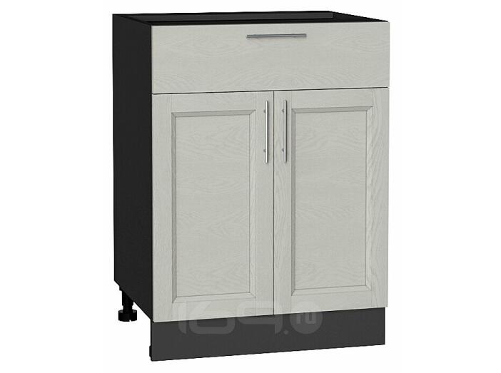 Шкаф нижний с 2-мя дверцами и ящиком Сканди Cappuccino Softwood Graphite 816*600*480