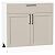 Шкаф нижний с 2-мя дверцами и ящиком Сканди Cream Silkwood/Белый 816*800*480