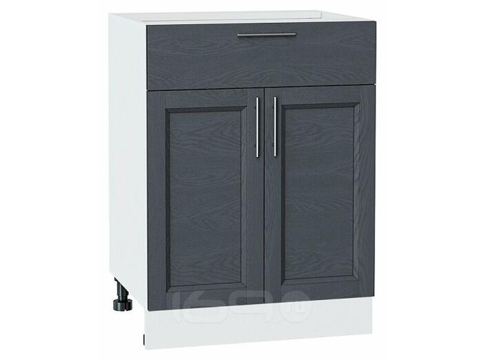 Шкаф нижний с 2-мя дверцами и ящиком Сканди Graphite Softwood Белый 816*600*480