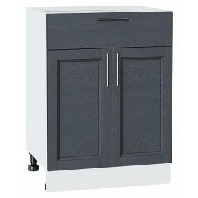 Шкаф нижний с 2-мя дверцами и ящиком Сканди Graphite Softwood Белый 816*600*480