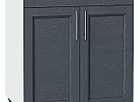 Шкаф нижний с 2-мя дверцами и ящиком Сканди Graphite Softwood Белый 816*600*480