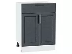Шкаф нижний с 2-мя дверцами и ящиком Сканди Graphite Softwood Белый 816*600*480