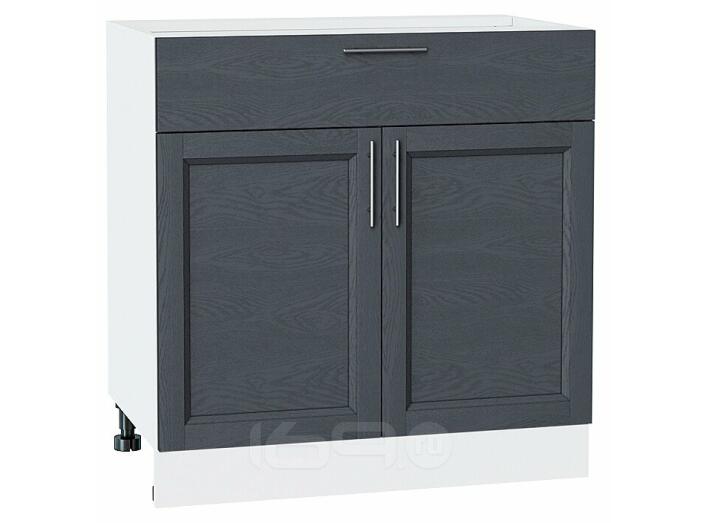 Шкаф нижний с 2-мя дверцами и ящиком Сканди Graphite Softwood Белый 816*800*480