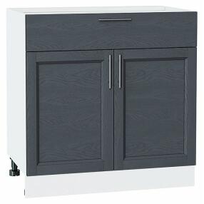 Шкаф нижний с 2-мя дверцами и ящиком Сканди Graphite Softwood Белый 816*800*480