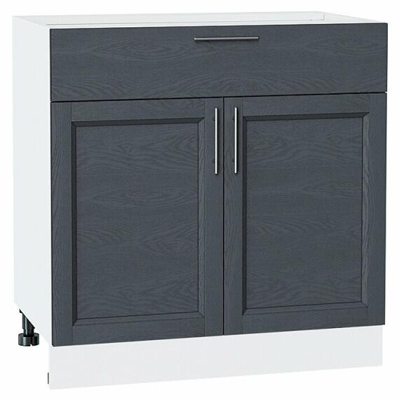Шкаф нижний с 2-мя дверцами и ящиком Сканди Graphite Softwood Белый 816*800*480