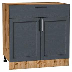 Шкаф нижний с 2-мя дверцами и ящиком Сканди Graphite Softwood Дуб Вотан 816*800*480