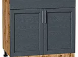 Шкаф нижний с 2-мя дверцами и ящиком Сканди Graphite Softwood Дуб Вотан 816*800*480
