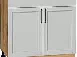 Шкаф нижний с 2-мя дверцами и ящиком Сканди Grey Silkwood/Дуб Вотан 816*800*480