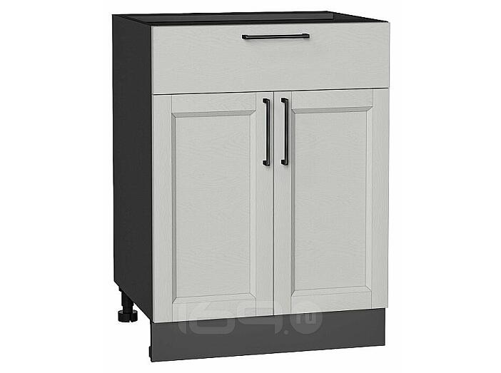 Шкаф нижний с 2-мя дверцами и ящиком Сканди Grey Silkwood/Graphite 816*600*480