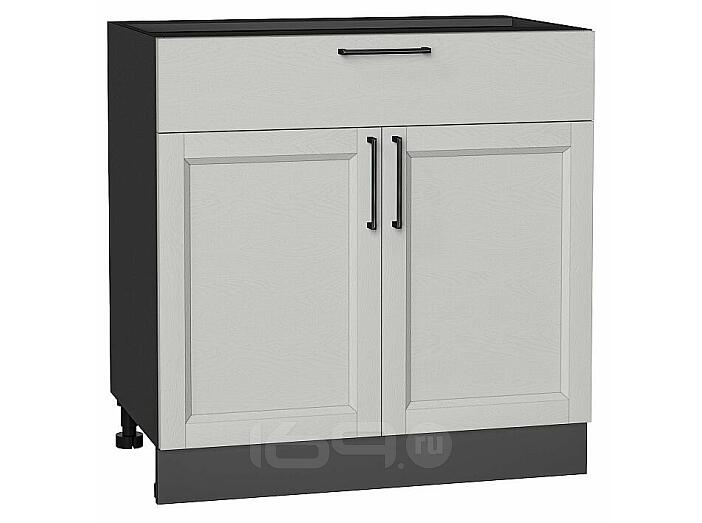 Шкаф нижний с 2-мя дверцами и ящиком Сканди Grey Silkwood/Graphite 816*800*480