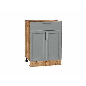 Шкаф нижний с 2-мя дверцами и ящиком Сканди Grey Softwood Дуб Вотан 816*600*480