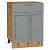 Шкаф нижний с 2-мя дверцами и ящиком Сканди Grey Softwood Дуб Вотан 816*600*480