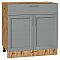 Шкаф нижний с 2-мя дверцами и ящиком Сканди Grey Softwood Дуб Вотан 816*800*480 Шкаф нижний с 2-мя дверцами и ящиком Сканди Grey Softwood Дуб Вотан 816*800*480