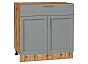 Шкаф нижний с 2-мя дверцами и ящиком Сканди Grey Softwood Дуб Вотан 816*800*480