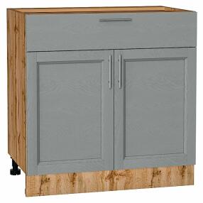 Шкаф нижний с 2-мя дверцами и ящиком Сканди Grey Softwood Дуб Вотан 816*800*480