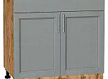 Шкаф нижний с 2-мя дверцами и ящиком Сканди Grey Softwood Дуб Вотан 816*800*480