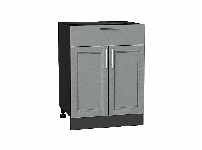 Шкаф нижний с 2-мя дверцами и ящиком Сканди Grey Softwood Graphite 816*600*480