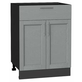 Шкаф нижний с 2-мя дверцами и ящиком Сканди Grey Softwood Graphite 816*600*480