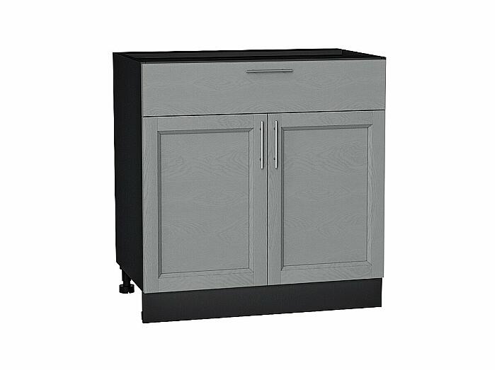 Шкаф нижний с 2-мя дверцами и ящиком Сканди Grey Softwood Graphite 816*800*480