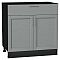Шкаф нижний с 2-мя дверцами и ящиком Сканди Grey Softwood Graphite 816*800*480 Шкаф нижний с 2-мя дверцами и ящиком Сканди Grey Softwood Graphite 816*800*480