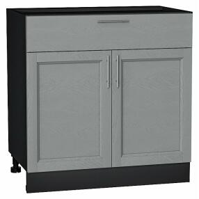 Шкаф нижний с 2-мя дверцами и ящиком Сканди Grey Softwood Graphite 816*800*480