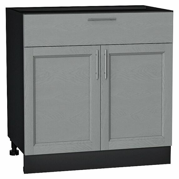 Шкаф нижний с 2-мя дверцами и ящиком Сканди Grey Softwood Graphite 816*800*480